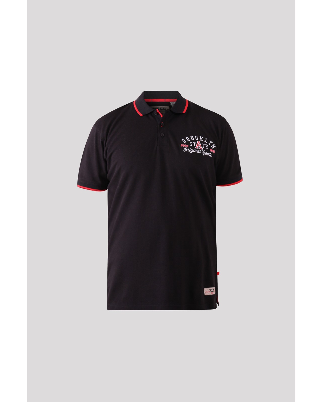 Polo piqué Duke grande taille noir