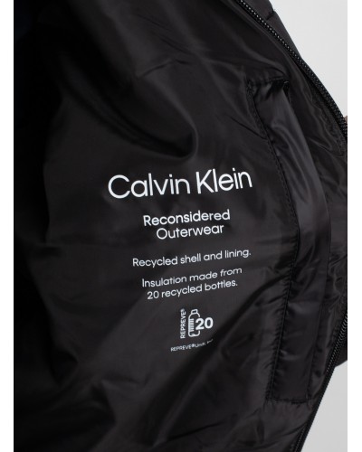 Blouson bimatière Calvin Klein grande taille noir