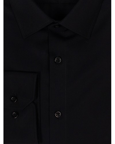 Chemise cintrée Venti manches extra-longues 72 cm en coton noire