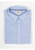 Chemise cintrée MN03 manches extra-longues 72 cm en coton bleue