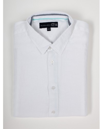 Chemise dorée à manches longues pour homme - Chemise imprimée - Blanc - 3XL  : : Mode