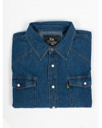 Chemise en jean Duke grande taille bleue