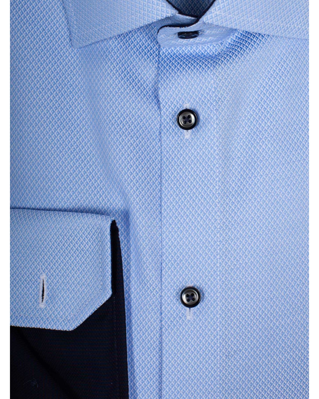 Chemise dobby Maneven manches extra-longues 72 cm bleu clair