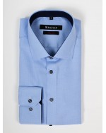Chemise dobby Maneven manches extra-longues 72 cm bleu clair