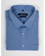 Chemise chambray Maneven grande taille bleue