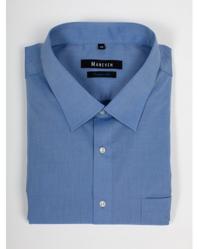 Chemise chambray Maneven grande taille bleue
