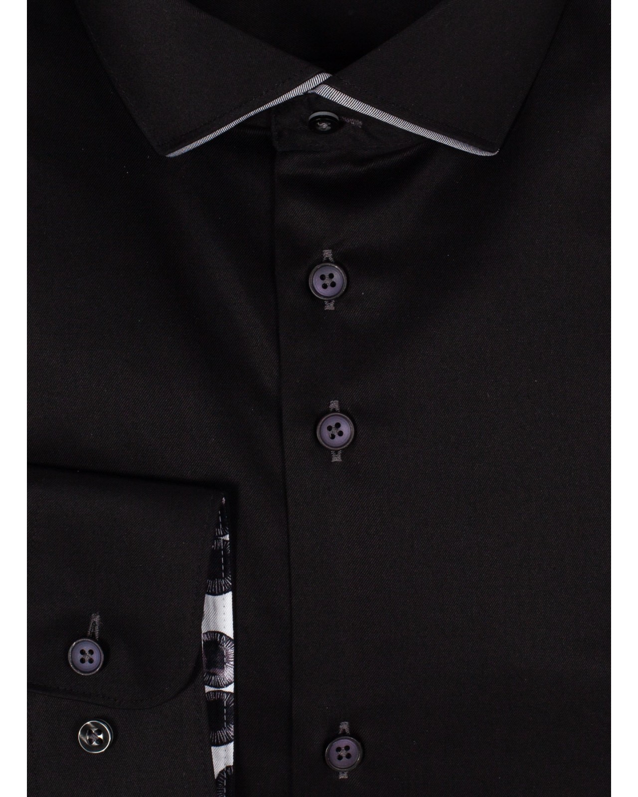 Chemise cintrée en twill J.Ordell manches extra-longues 72 cm noire