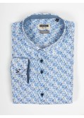 Chemise J.Ordell manches extra-longues 72 cm fantaisie bleu clair