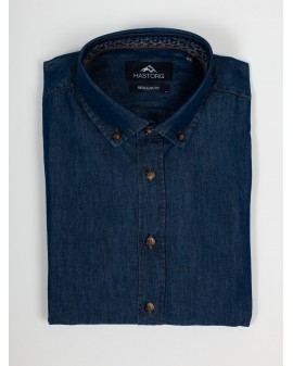 Chemise Hastorg grande taille en denim bleue