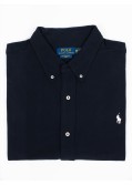 Chemise en maille piqué Ralph Lauren grande taille bleu marine