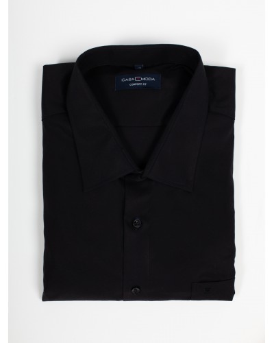 Chemise Casa Moda manches extra-longues 72 cm en coton noire