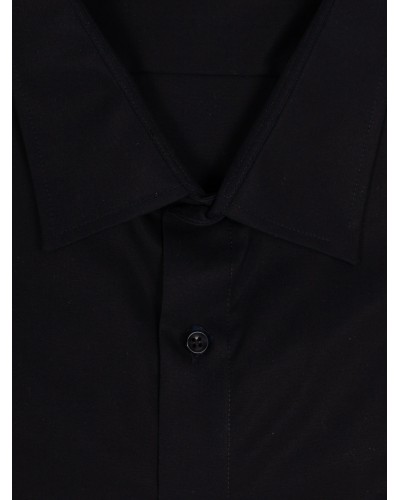 Chemise Casa Moda manches extra-longues 72 cm en coton noire