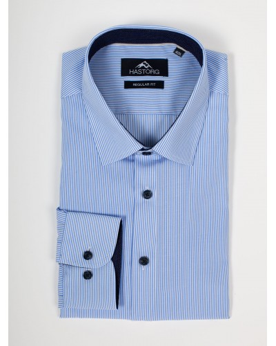 Chemise rayée Hastorg grande taille bleu clair