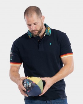 Polo piqué grande taille marine