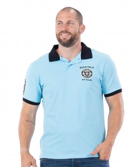 Polo piqué grande taille bleu turquoise