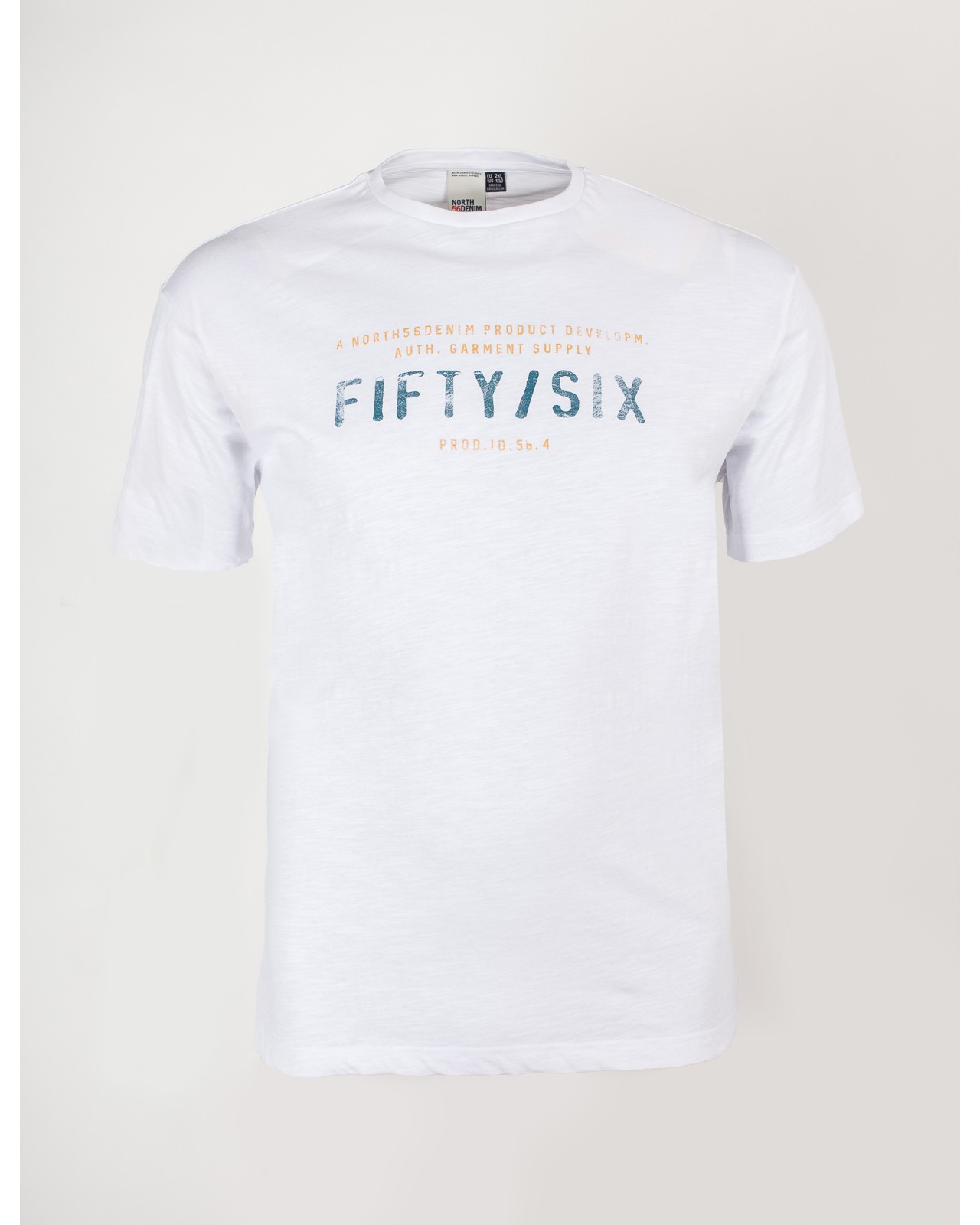 Tee shirt flammé grande taille blanc