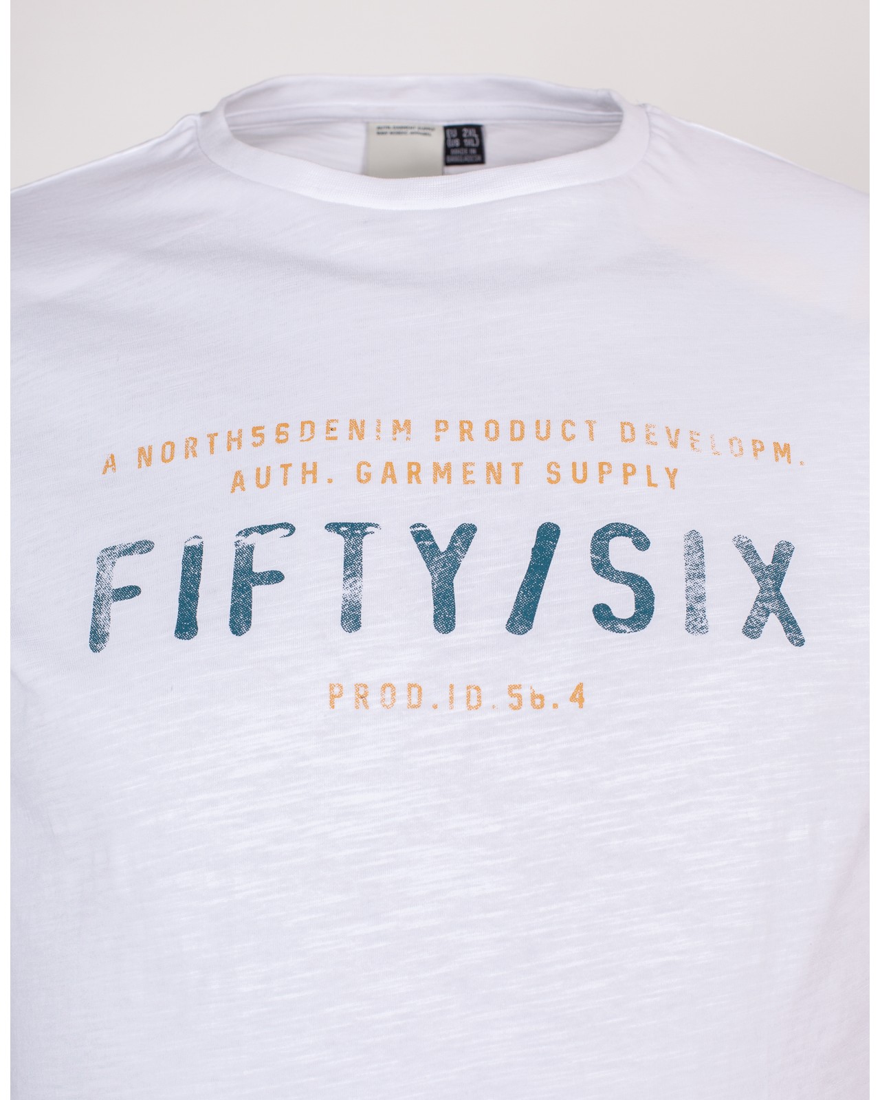 Tee shirt flammé grande taille blanc