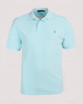 Polo piqué grande taille turquoise