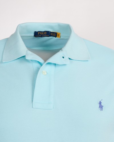 Polo piqué grande taille turquoise
