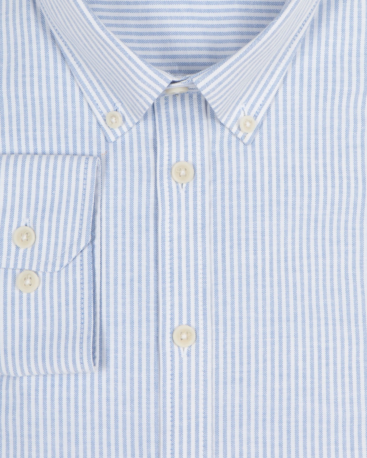 Chemise orxford rayée grande taille bleu