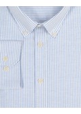 Chemise orxford rayée grande taille bleu