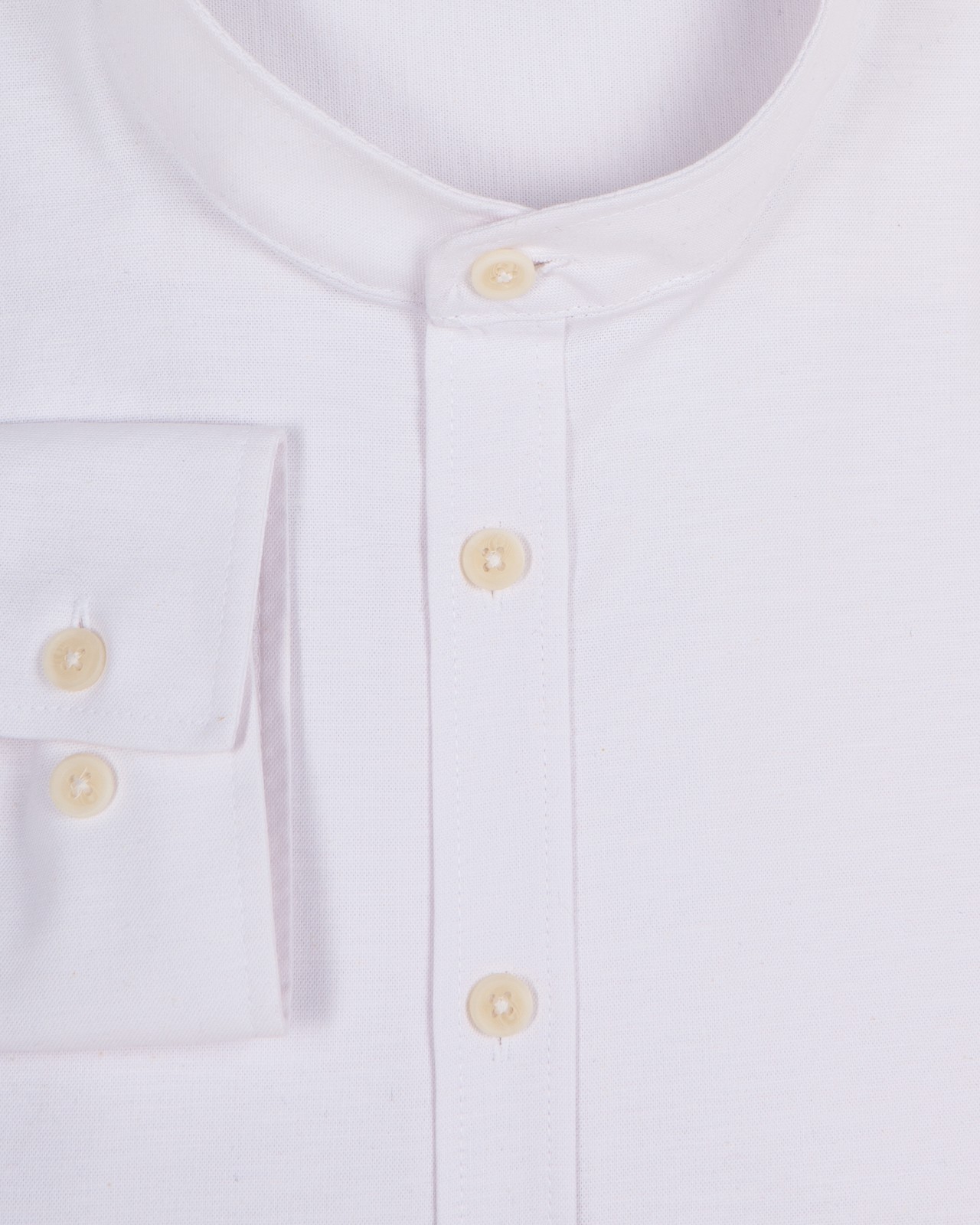 Chemise orxford col mao grande taille blanc