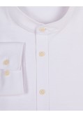 Chemise orxford col mao grande taille blanc