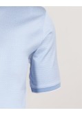 Polo jacquard grande taille bleu ciel