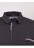 Polo oxford mercerisé grande taille anthracite