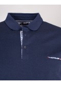 Polo oxford mercerisé grande taille bleu
