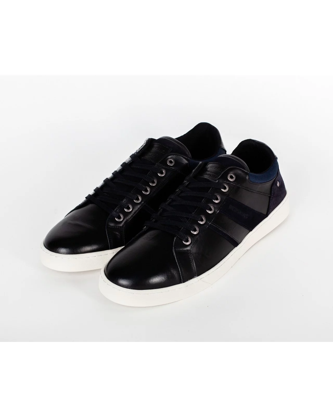 Sneakers en cuir Ixial grande taille bleu marine