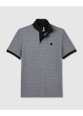 Polo oxford grande taille anthracite