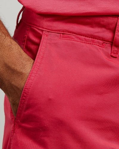 Short chino grande taille rose framboise