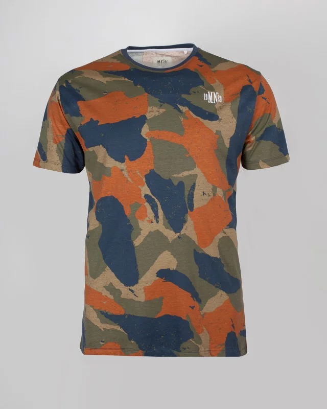 Tee-shirt grande taille imprimé orange