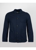 Surchemise en coton lin grande taille bleu marine