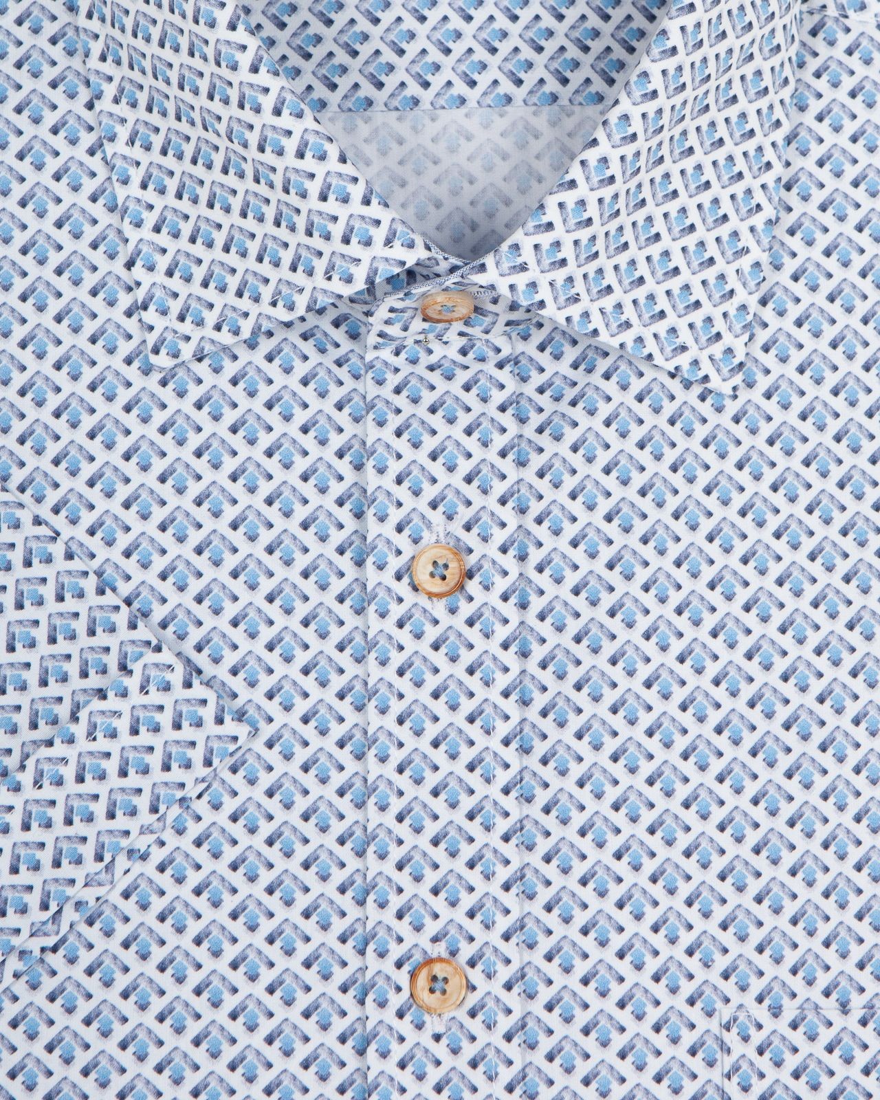 Chemisette géométrique grande taille bleu EC