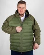 Veste bimatière grande taille vert kaki