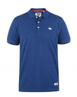 Polo mouliné grande taille bleu roi