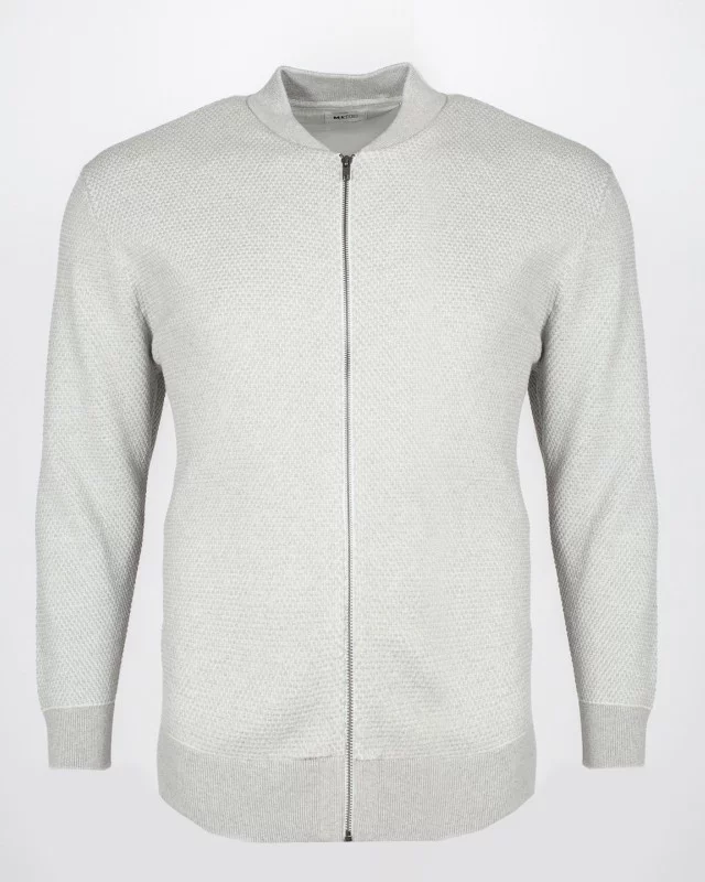 Gilet zippé grande taille gris clair