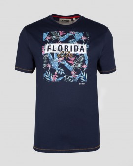 Tee-shirt Florida grande taille bleu marine