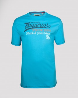 Tee-shirt Superior grande taille bleu turquoise