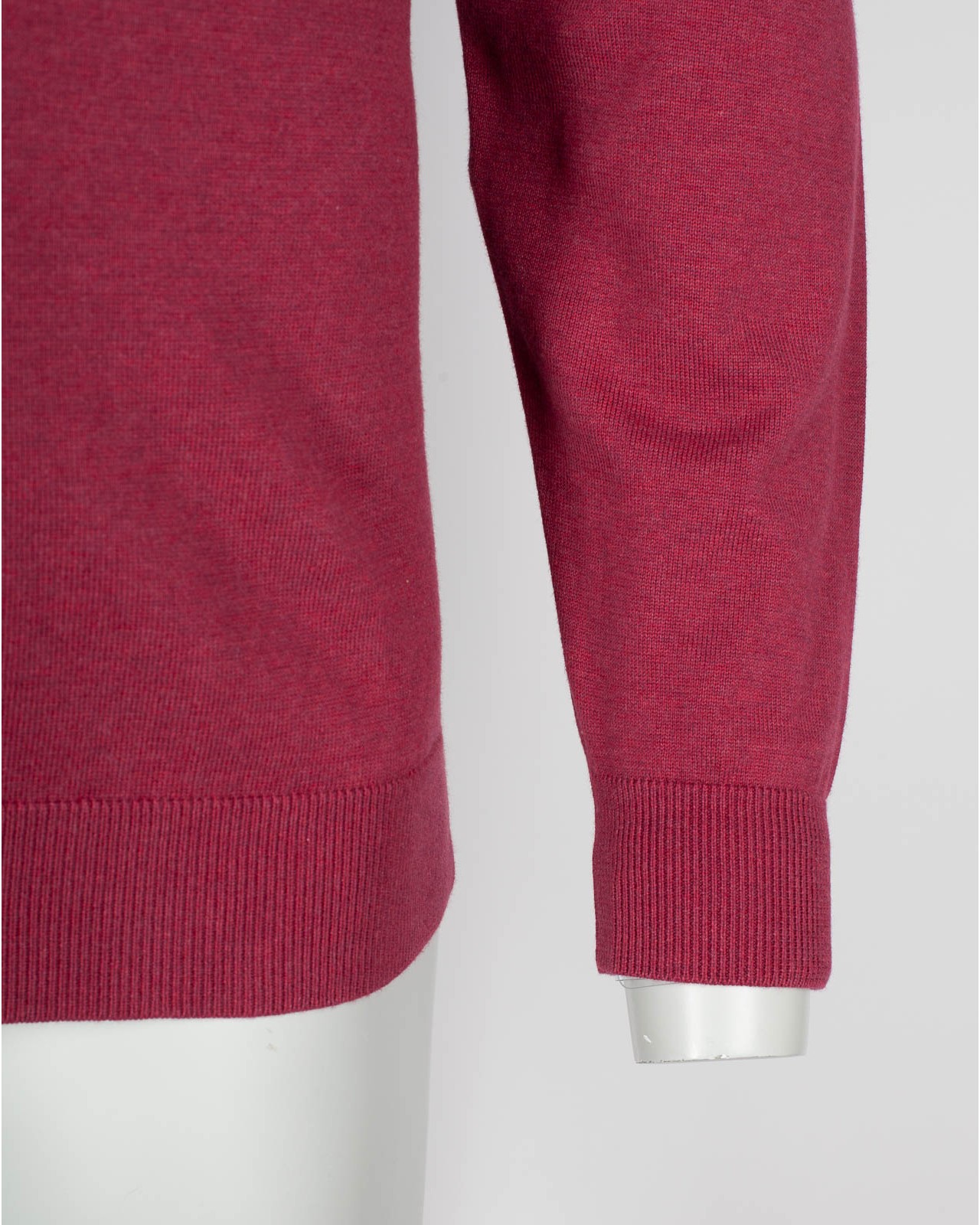 Pull col V grande taille framboise