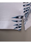 Polo imprimé grande taille blanc