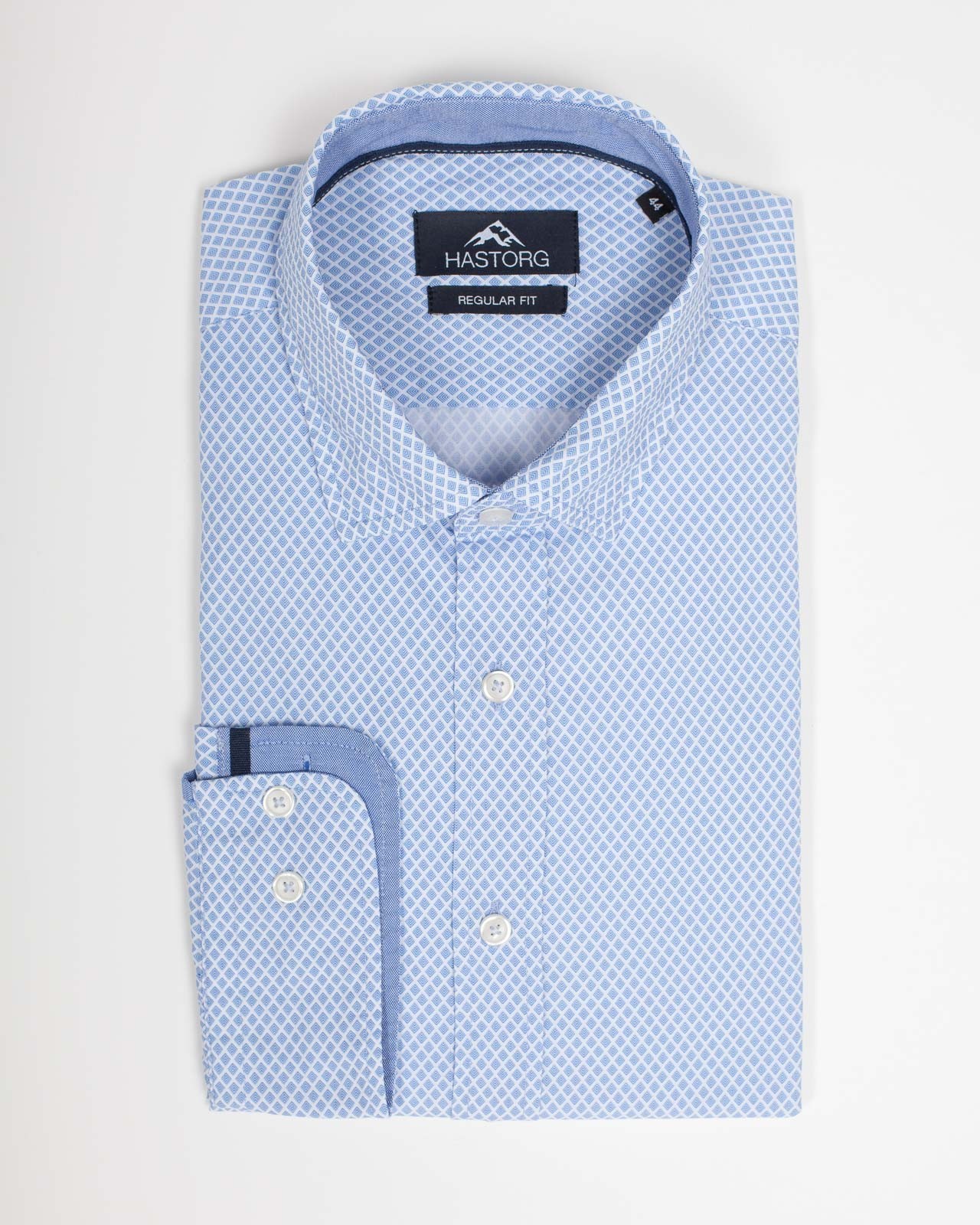 Chemise géométrique grande taille bleu ciel