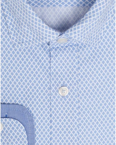 Chemise géométrique grande taille bleu ciel