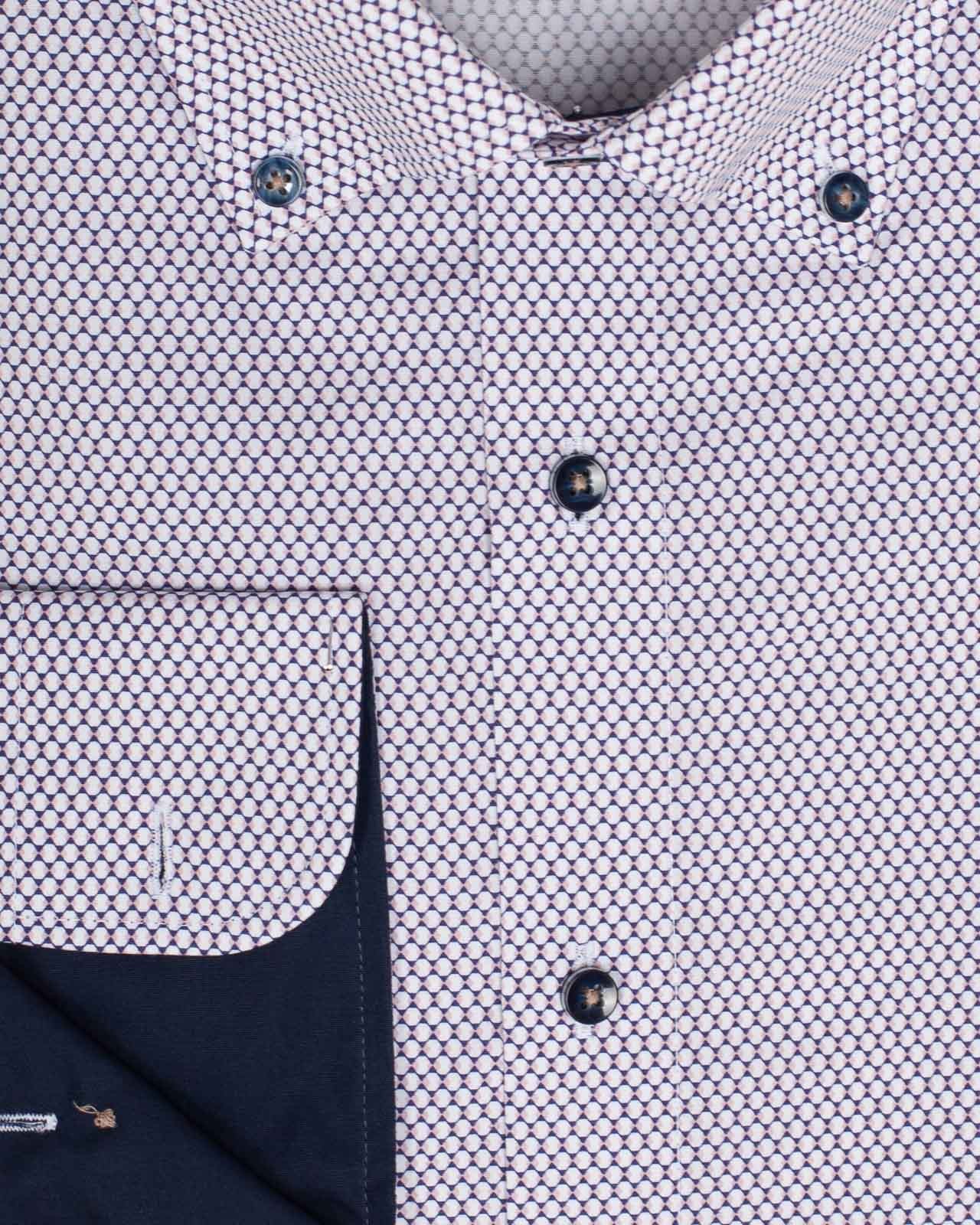 Chemise géométrique grande taille blanc