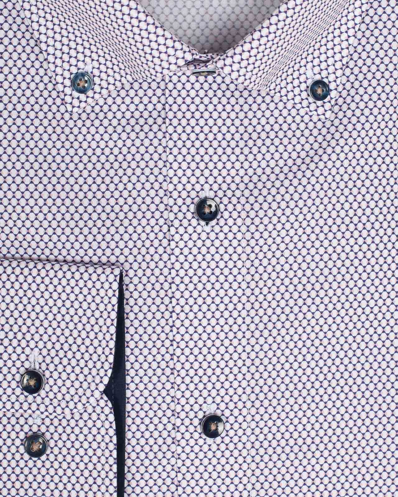 Chemise géométrique grande taille blanc