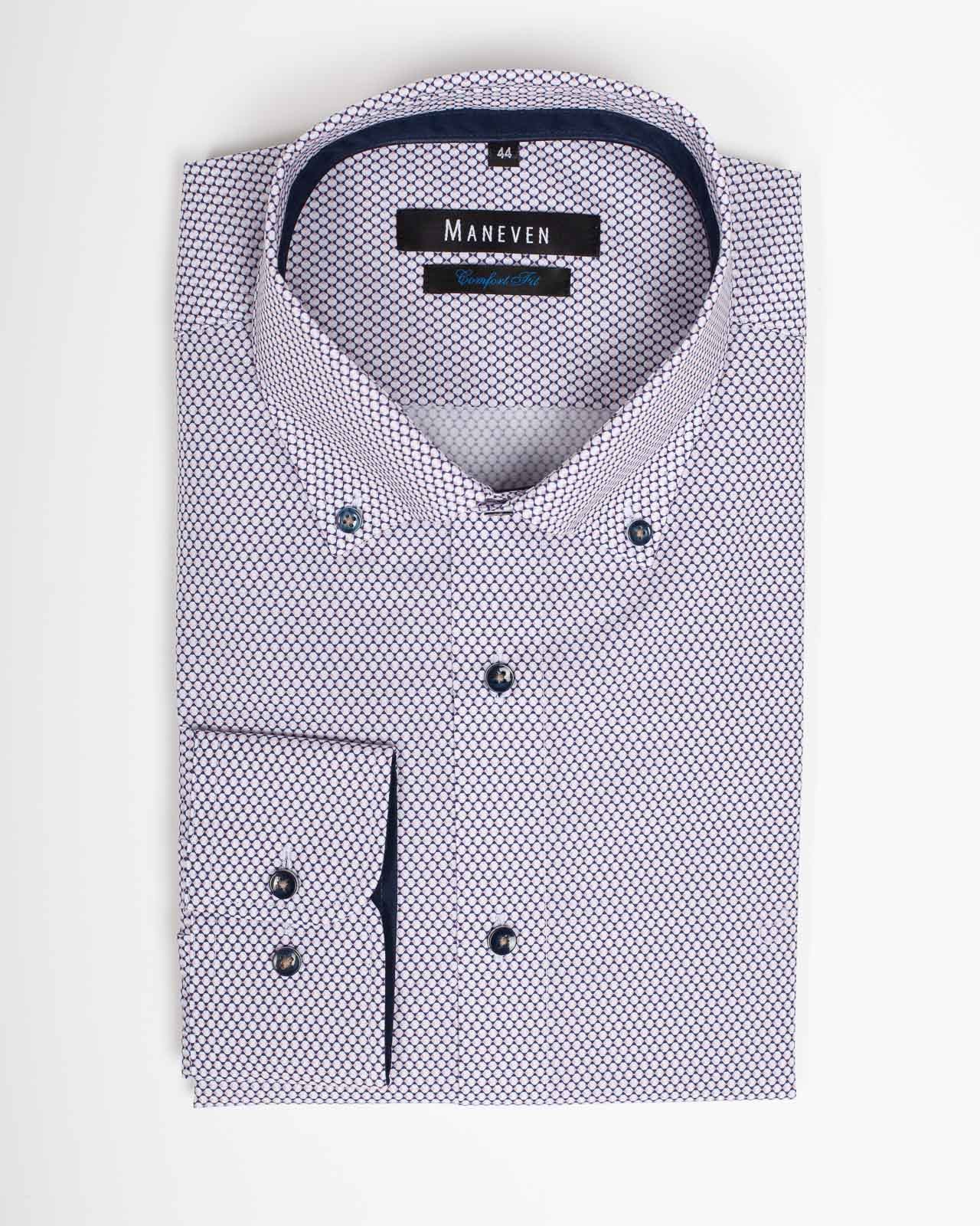 Chemise géométrique grande taille blanc