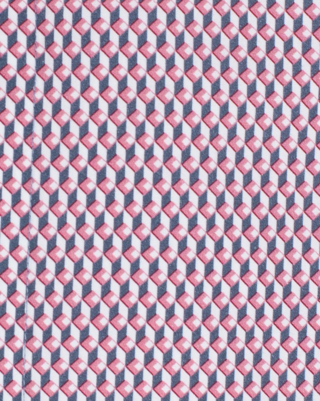 Chemise géométrique grande taille rose