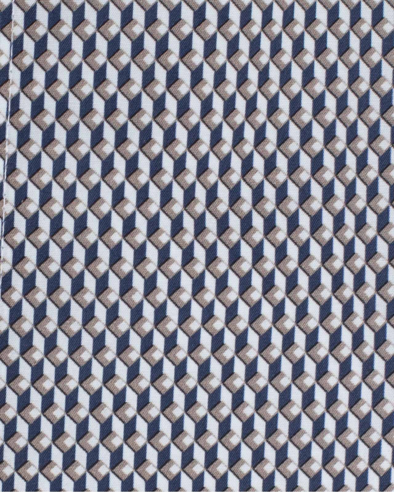 Chemise géométrique grande taille bleu marine